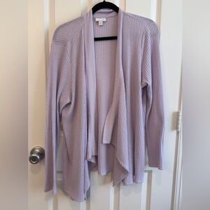 J. Jill Light Purple Open Front Cardigan
